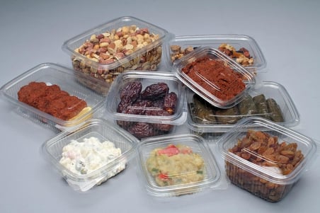 Kullan At Plastik Kilitli Şeffaf Düz Kapaklı Gıda Sakalam Kabı Sızdırmaz Kap - 375 cc - 100 Adet