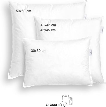 Premium Kare Kırlent İç Yastık 1.Kalite Elyaf Dolgulu Oyuncu Koltuk Yastığı (4 Adet, 45x45)
