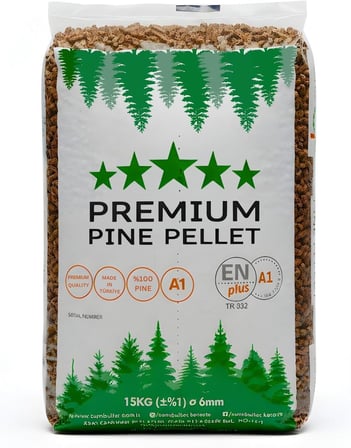 Doğal Çam Peleti%100 Katkısız Doğal 30 Litre (15kg) Çam Kokulu