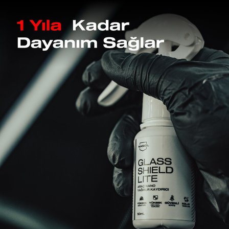 Glasshield Lite Araç Nano Yağmur Kaydırıcı ve Su Itici Sprey-50 Ml-1 Yıl Etkili-Cam Koruma