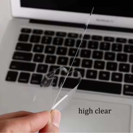 MacBook Air 15.3 inç M2 M3 M4 Uyumlu Parlak Anti Scratch Ekran Koruyucu Retina Net Goruntu Cam Hissi Touch ID A2941 A3114 A3241 Şeffaf