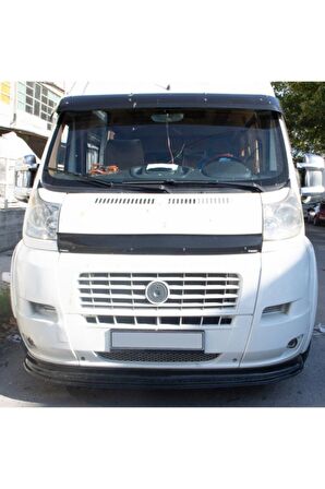 Fiat Ducato Ön Kaput Koruma Rüzgarlığı 3mm Akrilik (Abs) Parlak Siyah Deflektör 2006-2014