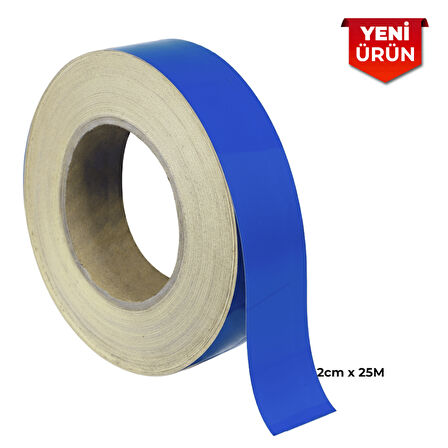 Reflektif Fosforlu Şerit Bant, Düz Reflekte İkaz Bandı 2cm x 25M
