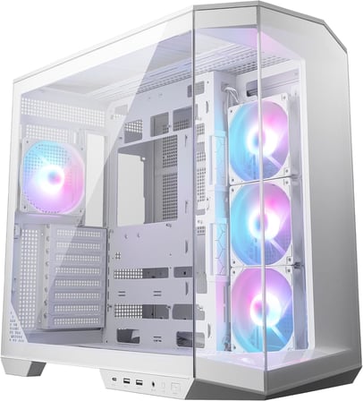 MAG PANO 100R PZ WHITE Temperli Cam 3x120mm 1x120mm ARGB Fan ATX Beyaz Panoramik Gaming Bilgisayar Kasası