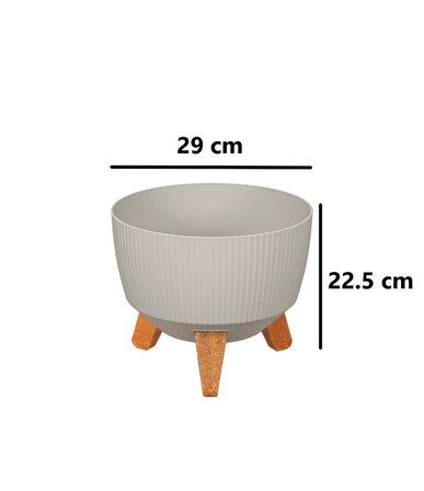 Omnipazar ELF-496 Dekoratif Ayaklı Nostalji Saksı 9 lt 