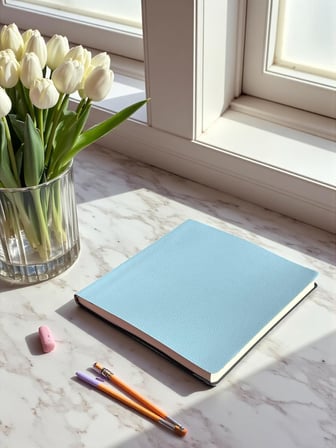 Defter, Noktalı Not Defteri – PU Deri Not Defteri – 16,5x16,5 cm, 96 Yaprak (192 Sayfa), 90 gr Ivory Kağıt, Esnek Kapak, Ofis ve Kırtasiye (Buz Mavi)