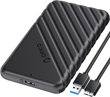 USB3.0 2.5 inç Hdd 6TB Ssd Harici Slim Harddisk Kutusu, Siyah