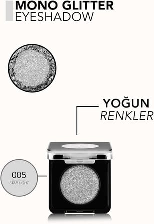 Mono Yüksek Pigmentli &amp; Doğal Işıltılı Kompakt Göz Farı