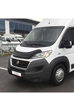 Fiat Ducato Ön Kaput Koruma Rüzgarlığı 3mm Akrilik (Abs) Parlak Siyah Deflektör 2014->