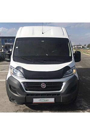 Fiat Ducato Ön Kaput Koruma Rüzgarlığı 3mm Akrilik (Abs) Parlak Siyah Deflektör 2014->