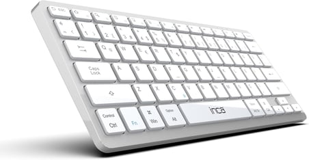Inca IBK-565ST Bluetooth 5.0 Rechargeable Smart Silver Keyboard, 150 Saat Kullanım Süresi, Telefon, Tablet,Pc, Tv, BT Cihazlarla uyumlu, Taşınabilir, 10m kullanım Mesafesi