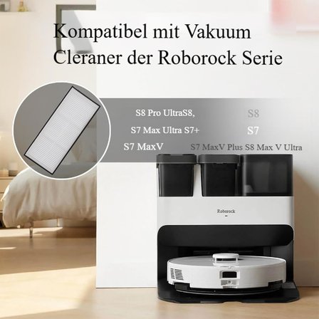 Filtre aksesuarı, Roborock S8/S8+/S8 Pro Ultra/S7/S7 Maxv/S7 Maxv Ultra/S7 Max Ultra/S7 Pro Ultra için, yıkanabilir HEPA filtre, 4 adet, G20 süpürme robotu için, 4'lü paket