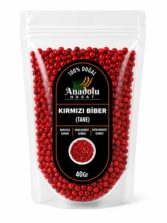 Kırmızı Tane Biber 40Gr (Kırmızı Karabiber)