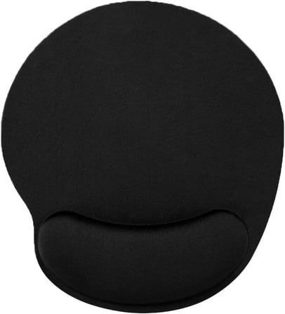BLACK DEER Siyah Bilek Destekli Mouse Pad,Ergonomik Kaymaz Taban,Oyun ve Ofis için Fare Altlığı,Suya Dayanıklı (Siyah)