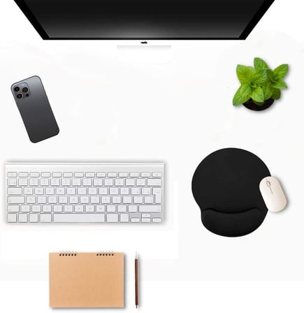 BLACK DEER Siyah Bilek Destekli Mouse Pad,Ergonomik Kaymaz Taban,Oyun ve Ofis için Fare Altlığı,Suya Dayanıklı (Siyah)