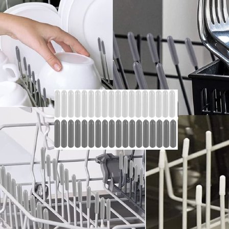100 Adet Gri | Bulaşık Makinesi Sepetleri Çubukları Için Birinci Sınıf Pas ve Çizilmeleri Önleyen Plastik Kapak Uçları | Tamir Seti | Kapakfix