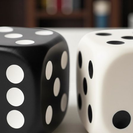 Dekoratif Siyah Beyaz Zar Seti 2’li 9×9 cm – Modern Ev Dekoru, Minimal Masa &amp; Kitaplık Aksesuarı