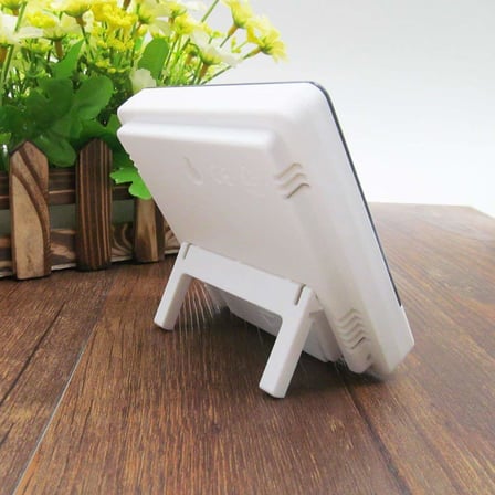 DS Enterprise | (HTC-1) Oda Termometresi, Nem Kuluçka Ölçer ve Doğru Sıcaklık Göstergeli Duvara Montaj LED Dijital Alarm Saat Monitörü İç Mekan/Dış Mekan (HTC-1) / (004)