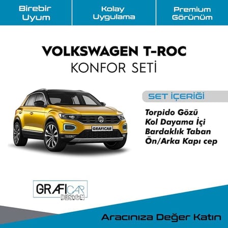 Volkswagen T-Roc Uyumlu Konfor Seti / 2017-2024 / KÜÇÜK TORPİDOLU