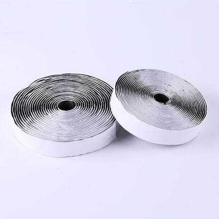 Yapışkanlı Cırt Bant Seti 25 Metre (25m Dişi + 25m Erkek) – Yüksek Güçlü Yapışkanlı Hook Loop Şerit Bant Siyah (Siyah, 2 cm)