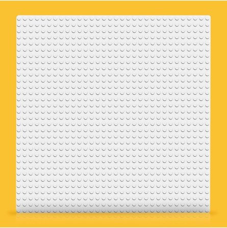 Classic Beyaz Zemin Plakası – 25×25 cm Sert Taban | Lego® ile Uyumlu Yapı Blok Platformu
