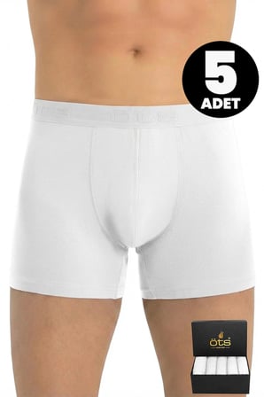 Öts Premium 5’li Erkek Modal Boxer - Hediye Kutulu, Ultra Yumuşak Modal Kumaş, Esnek Kalıp Etiketsiz