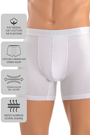 Öts Premium 5’li Erkek Modal Boxer - Hediye Kutulu, Ultra Yumuşak Modal Kumaş, Esnek Kalıp Etiketsiz