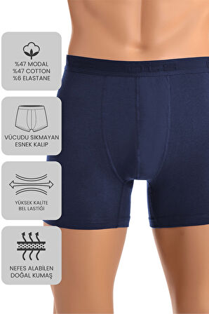 Öts Premium 5’li Erkek Modal Boxer - Hediye Kutulu, Ultra Yumuşak Modal Kumaş, Esnek Kalıp Etiketsiz