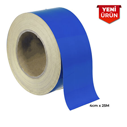 Reflektif Fosforlu Şerit Bant, Düz Reflekte İkaz Bandı 4cm x 25M