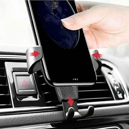 CELİK AVM®  Araç İçi Klima Izgarasına Takılabilen Plastik Oto Telefon Tutucu Gravity