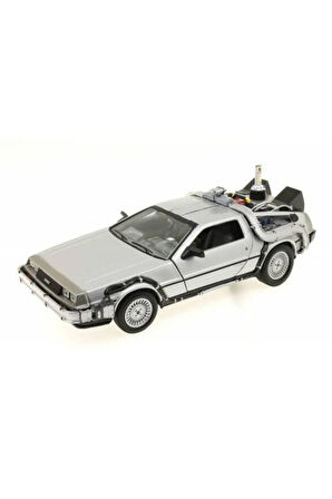 Geleceğe Dönüş Arabası Seri 2 Metal Model Araba Back To The Future Delorean 1/24 Ölçek