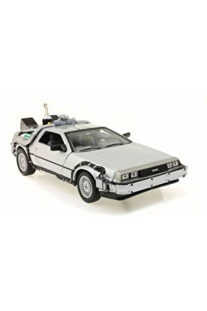 Geleceğe Dönüş Arabası Seri 2 Metal Model Araba Back To The Future Delorean 1/24 Ölçek