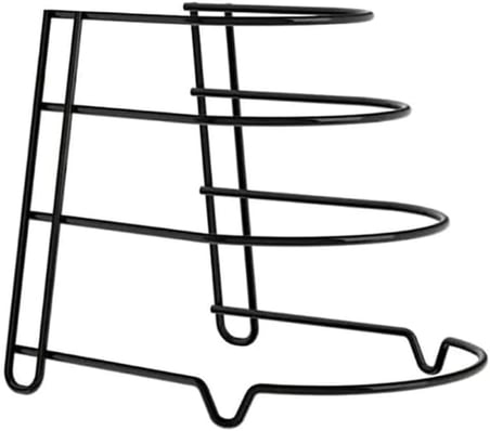 Metal 4 Katlı Tava Rafı Düzenleyici Organizer – Dik ve Yatay Kullanım Tencere Tava Standı, Dolap İçi Tava Rafı, Mutfak Tencere Kapaklık Organizer, Çok Amaçlı Metal Raf