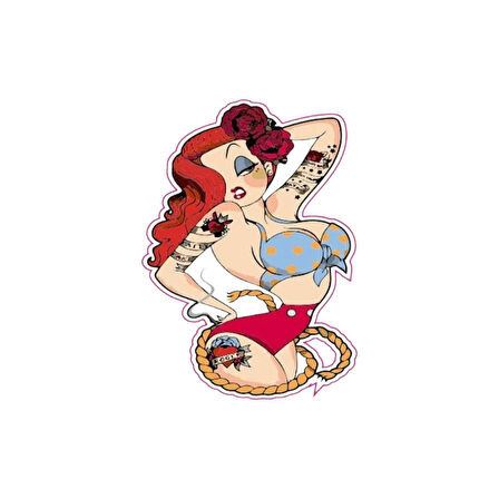 Gogo 75X100mm Sticker Pinup Girl Jessica