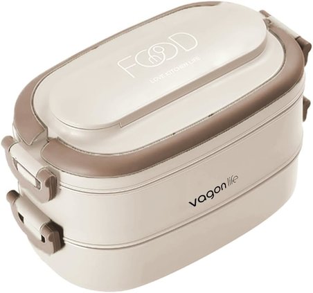 1140 ML 2 Kat Paslanmaz Çelik Çorba Kaseli Bento Lunch Box Yeni Nesil Sefer Tası -FFLBOX10403