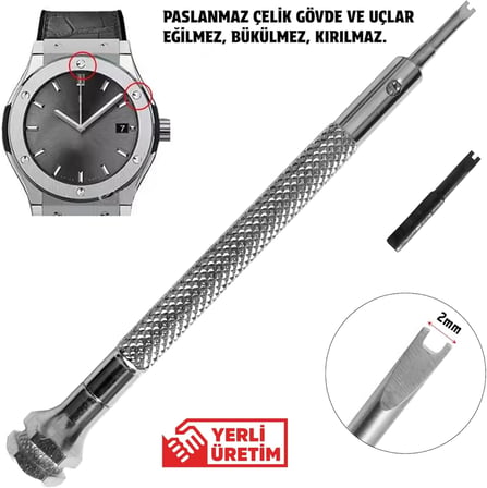 Hublot Tornavidası Saat Kayışı Kordon Sökme Çatal Pim Çıkarma Yılan Dili