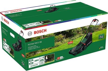 Bosch Rotak 18V-38 (2x 4.0Ah, Çift Akü) Çim Biçme Makinesi