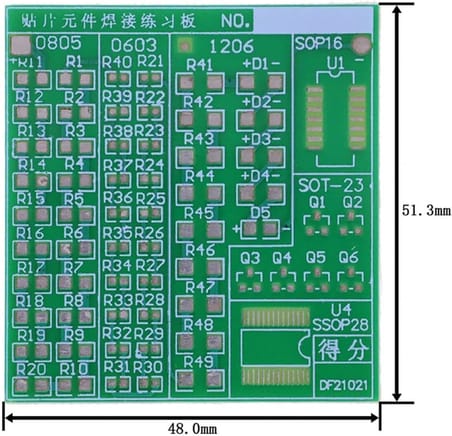 Alkatronik Smd Lehim Öğrenme Seti 62 Parça Smt Elektronik Eğitim Kiti Deney Pratikleme Kartı Sop14 0603 0805