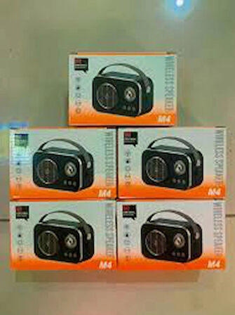 M4 PORTABLE WİRELESS HOPARLÖR - SPEAKER IŞIKLI USB ŞARJLI RENKLİ KASA - BRONZ ÇERÇEVEUSB - DC 5V - TF (4767)