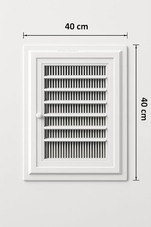 Plastik Banyo Wc Havalandırma Menfezi, Kolay Montajlı, Ekonomik, Sinek Böcek Geçirmeyen Yapı, Çift Taraflı Bantla Kullanılabilir, Buhar ve Nem Önleyici, Panjur Sistemli (40X40 CM)