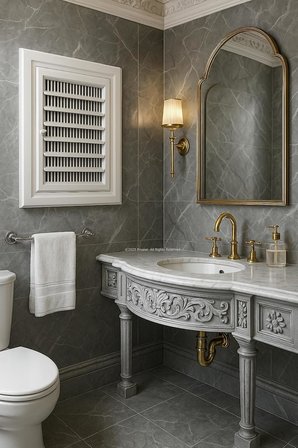 Plastik Banyo Wc Havalandırma Menfezi, Kolay Montajlı, Ekonomik, Sinek Böcek Geçirmeyen Yapı, Çift Taraflı Bantla Kullanılabilir, Buhar ve Nem Önleyici, Panjur Sistemli (40X40 CM)