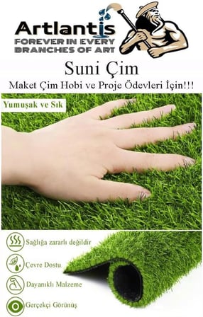 Yapay Çim A4 20x30 cm 5 Adet A4 Boyutunda Maket Çim Dekorati Yapay Çim Halı Teraryum Suni Çim