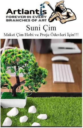 Yapay Çim A4 20x30 cm 5 Adet A4 Boyutunda Maket Çim Dekorati Yapay Çim Halı Teraryum Suni Çim