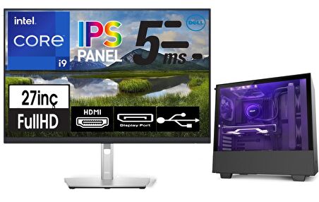 ZETTA AİRFLY X6 PRO İNTEL CORE İ9 14900K 16GB DDR5 RAM 512GB NVME M.2 SSD 4GB RX550 Fredos FULL HD 27" Pivot IPS Monitör MasaÜstü Bilgisayar ZET666501425