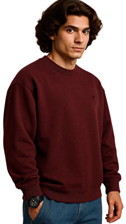 Erkek Büyük Beden 122 Kilo-158 Kilo Arası İçin Uygun Geniş Kalıp Bisiklet Yaka Pamuklu Selanik Kazak