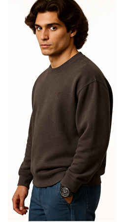 Erkek Büyük Beden 122 Kilo-158 Kilo Arası İçin Uygun Geniş Kalıp Bisiklet Yaka Pamuklu Selanik Kazak