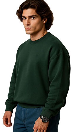 Erkek Büyük Beden 122 Kilo-158 Kilo Arası İçin Uygun Geniş Kalıp Bisiklet Yaka Pamuklu Selanik Kazak