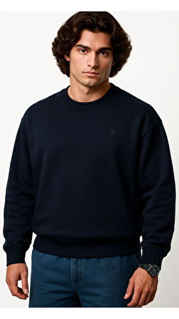 Erkek Büyük Beden 122 Kilo-158 Kilo Arası İçin Uygun Geniş Kalıp Bisiklet Yaka Pamuklu Selanik Kazak