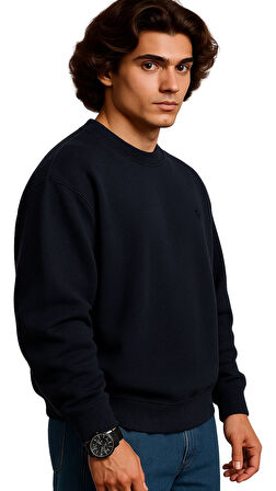 Erkek Büyük Beden 122 Kilo-158 Kilo Arası İçin Uygun Geniş Kalıp Bisiklet Yaka Pamuklu Selanik Kazak