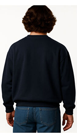 Erkek Büyük Beden 122 Kilo-158 Kilo Arası İçin Uygun Geniş Kalıp Bisiklet Yaka Pamuklu Selanik Kazak